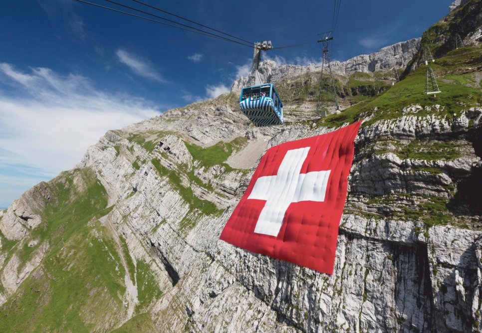 An avalanche affected the structure of the Säntis suspension railway