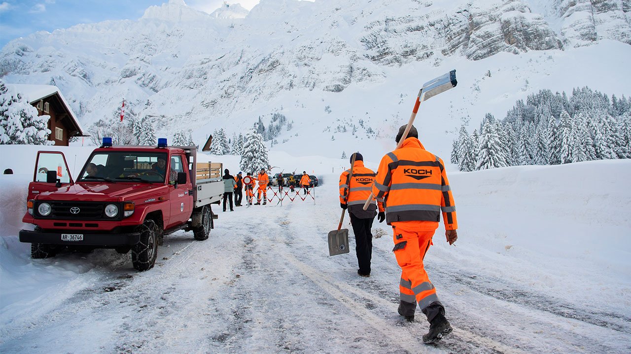 Avalanche crashes into hotel in eastern Switzerland.