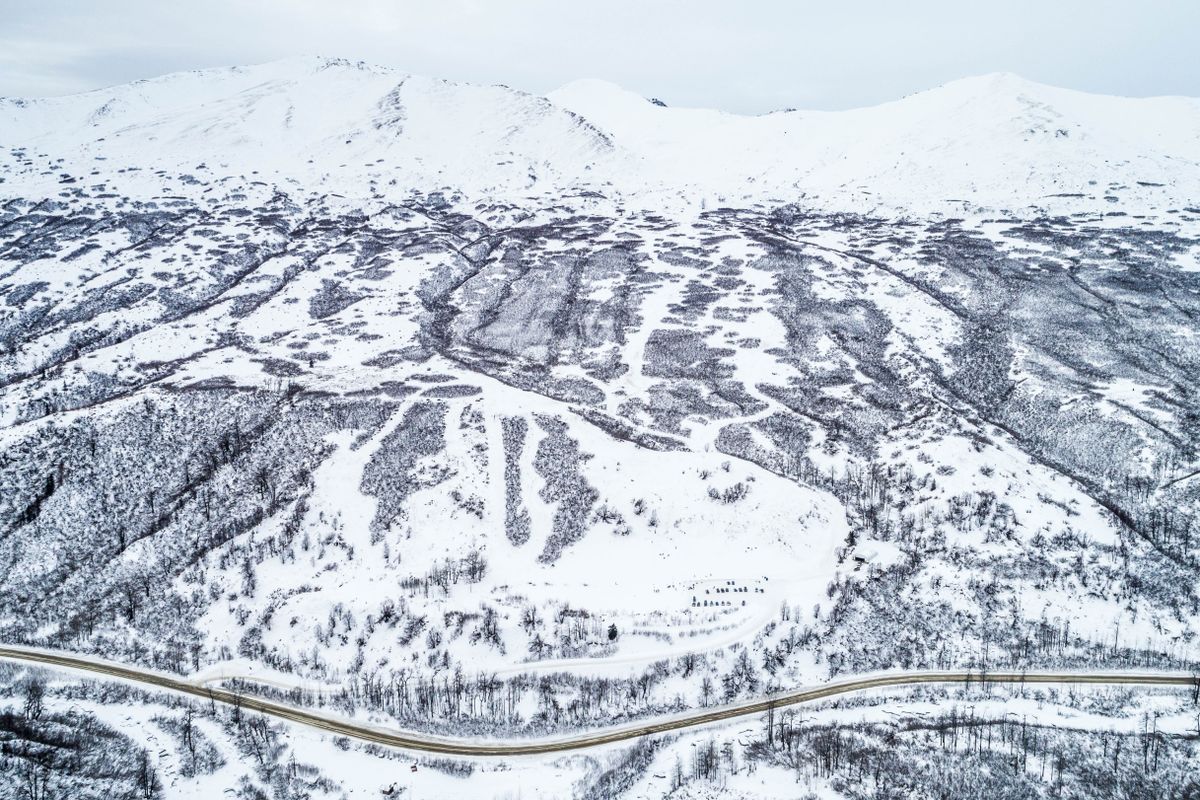 Hatcher Pass in Winter, where Skeetawk Resort is. Skeetawk ski area gets funding for first ski lift.