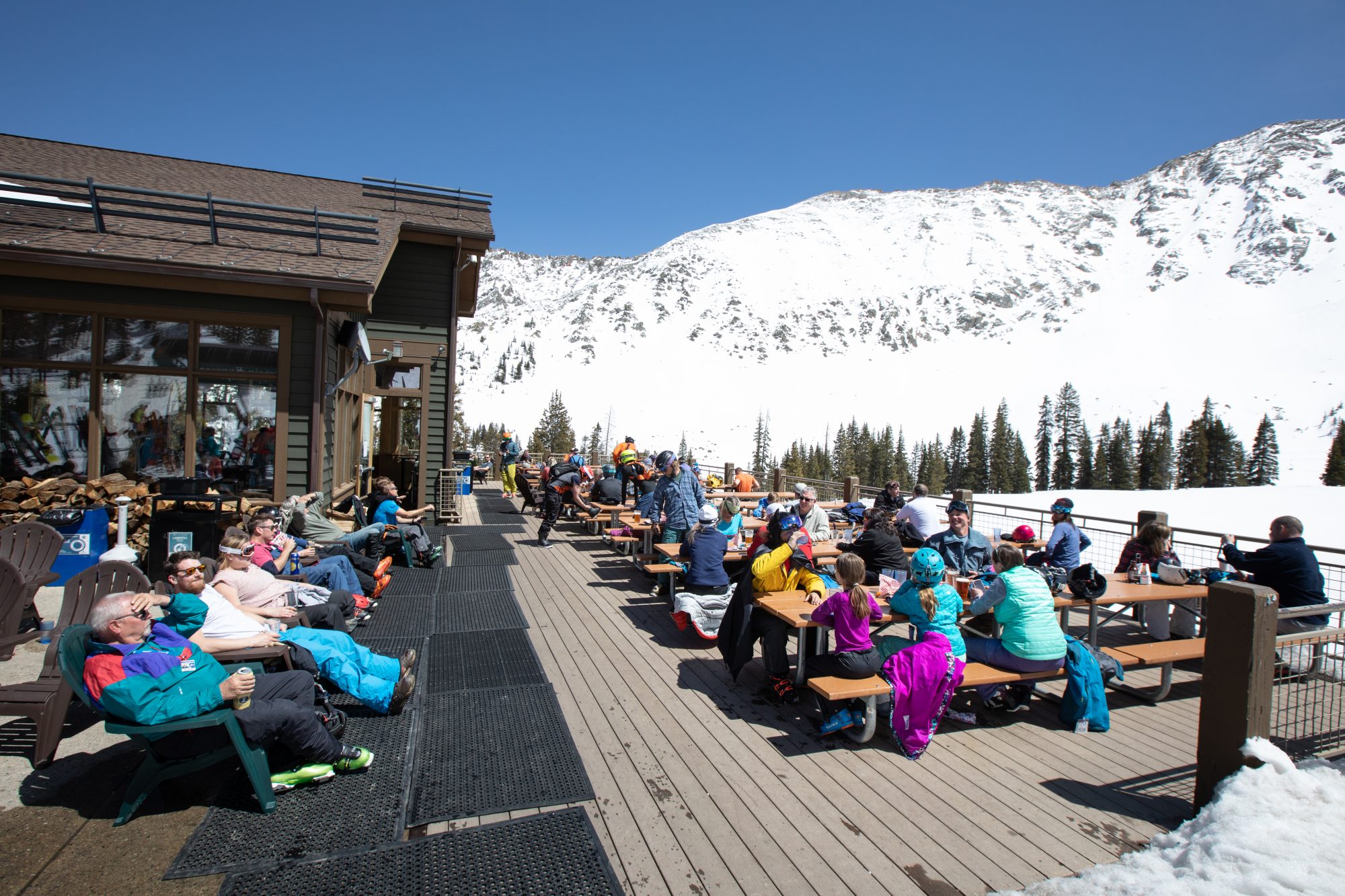 Arapahoe Basin April 27, 2018 -. Black Mountain Lodge - Photo: Dave Camara. Arapahoe Basin. A-Basin quits the Epic Pass cash cow due to their lack of parking.