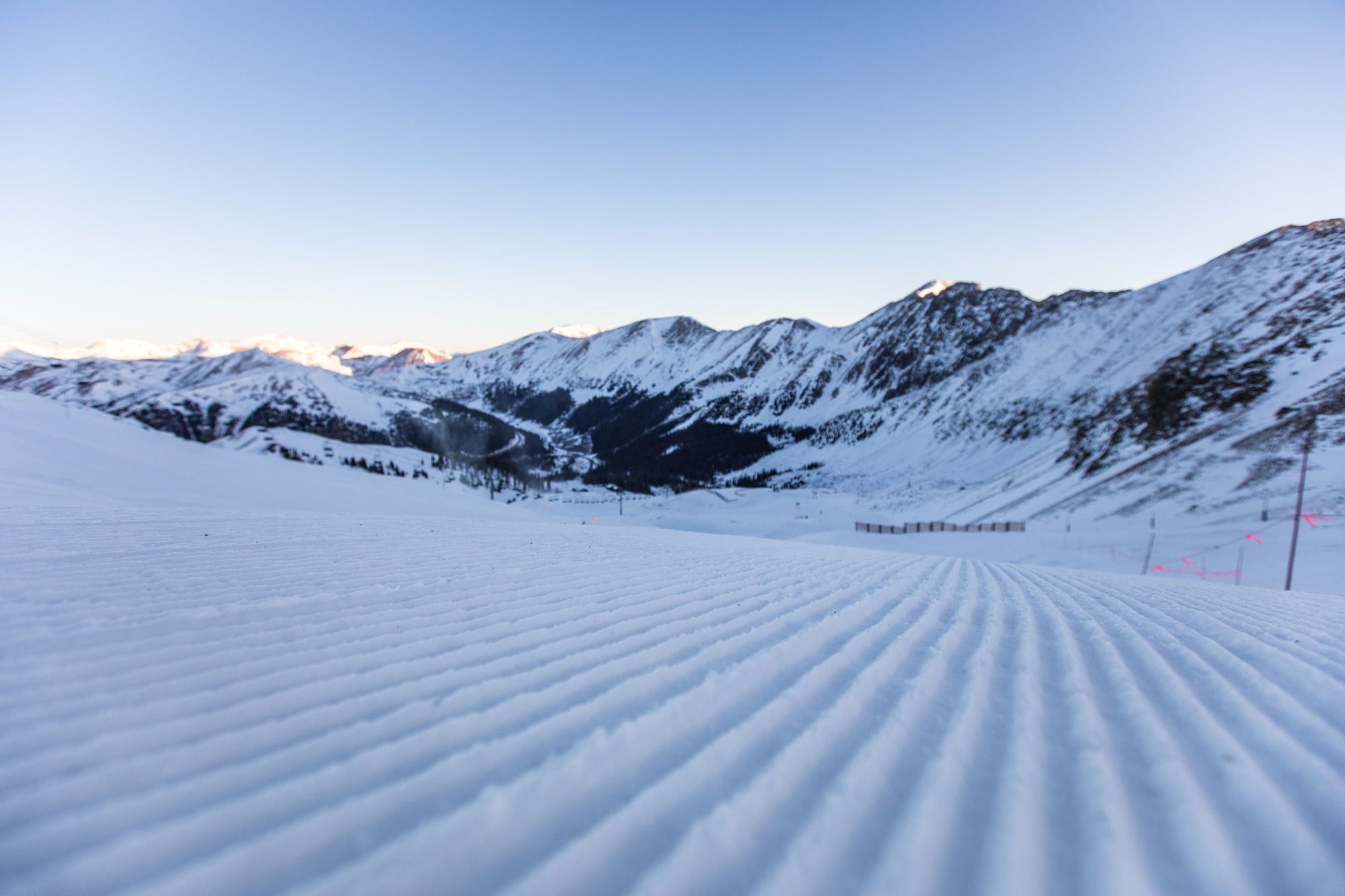 A groomed run - Grizzly Road - Photo: Dave Camara. Arapahoe Basin. A-Basin quits the Epic Pass cash cow due to their lack of parking. 