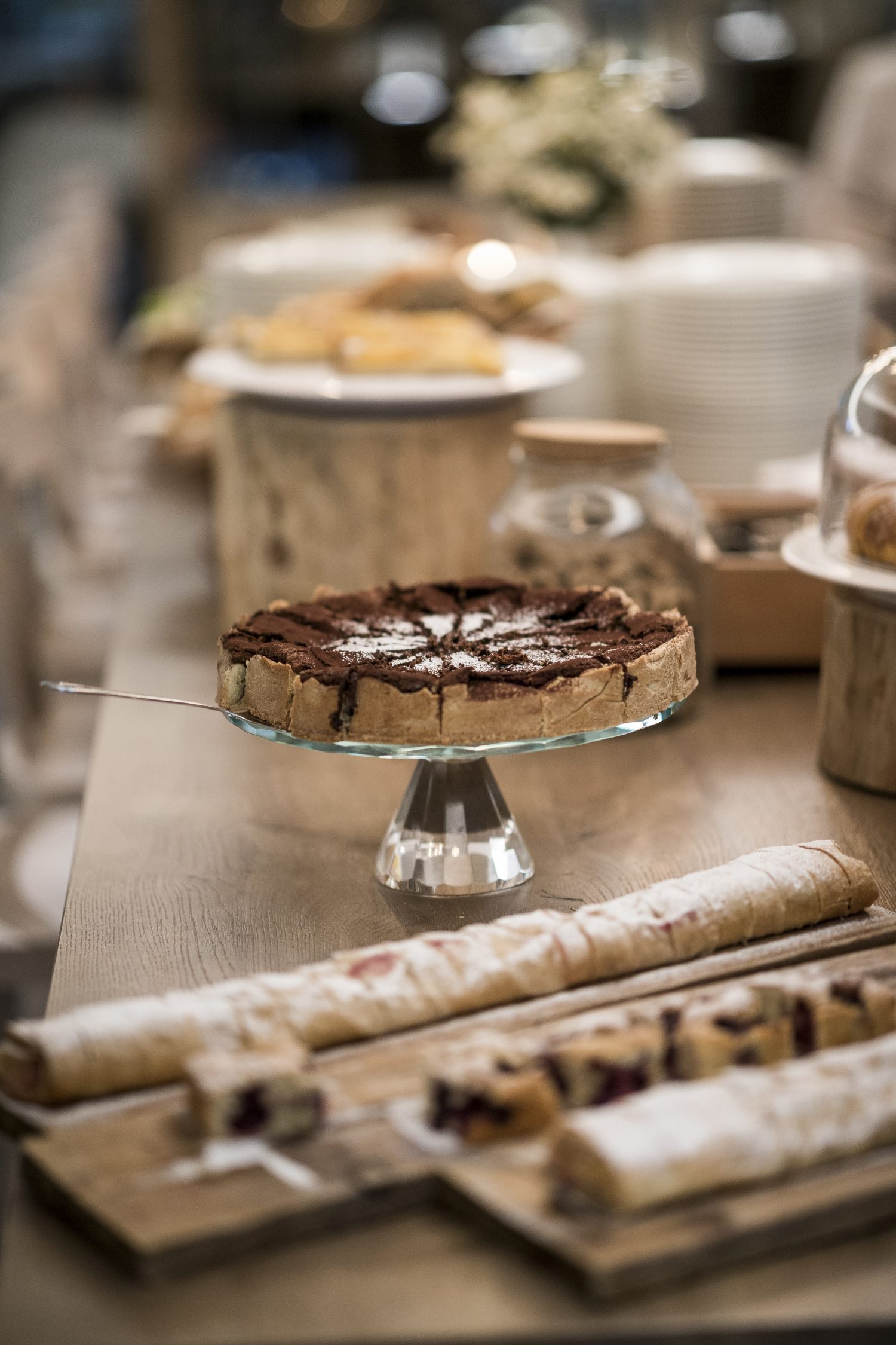 A selection of cakes at the Hotel Petrus. Review of Hotel Petrus in Kronplatz.