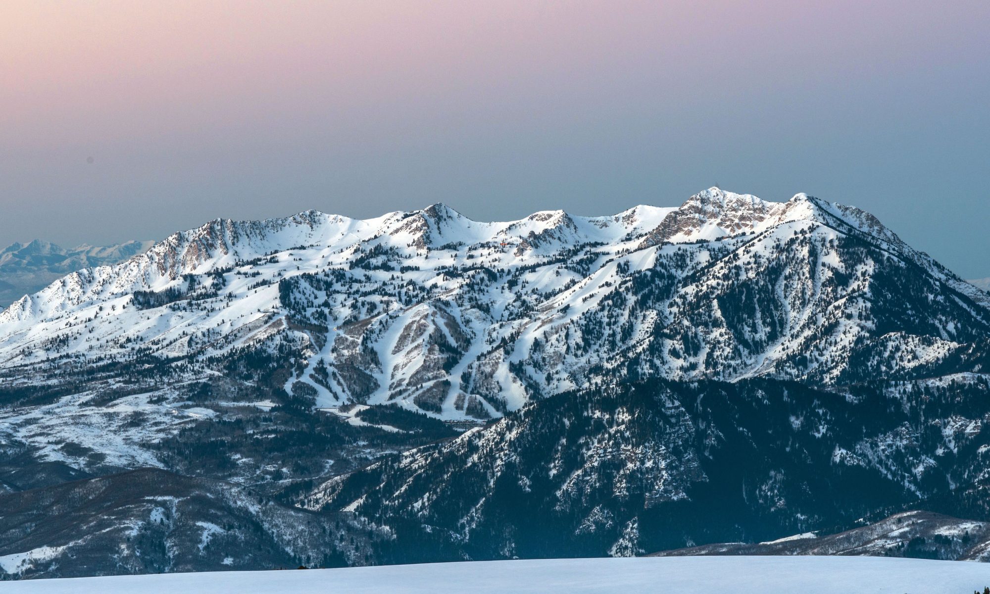 Snowbasin's full mountain. Photo: Snowbasin Mountain Resort. Sun Valley and Snowbasin Join the Epic Pass.