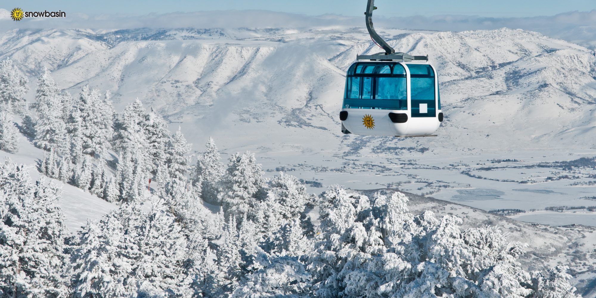 Needles Gondola in Snowbasin. Photo: Snowbasin Mountain Resort. Sun Valley and Snowbasin Join the Epic Pass.