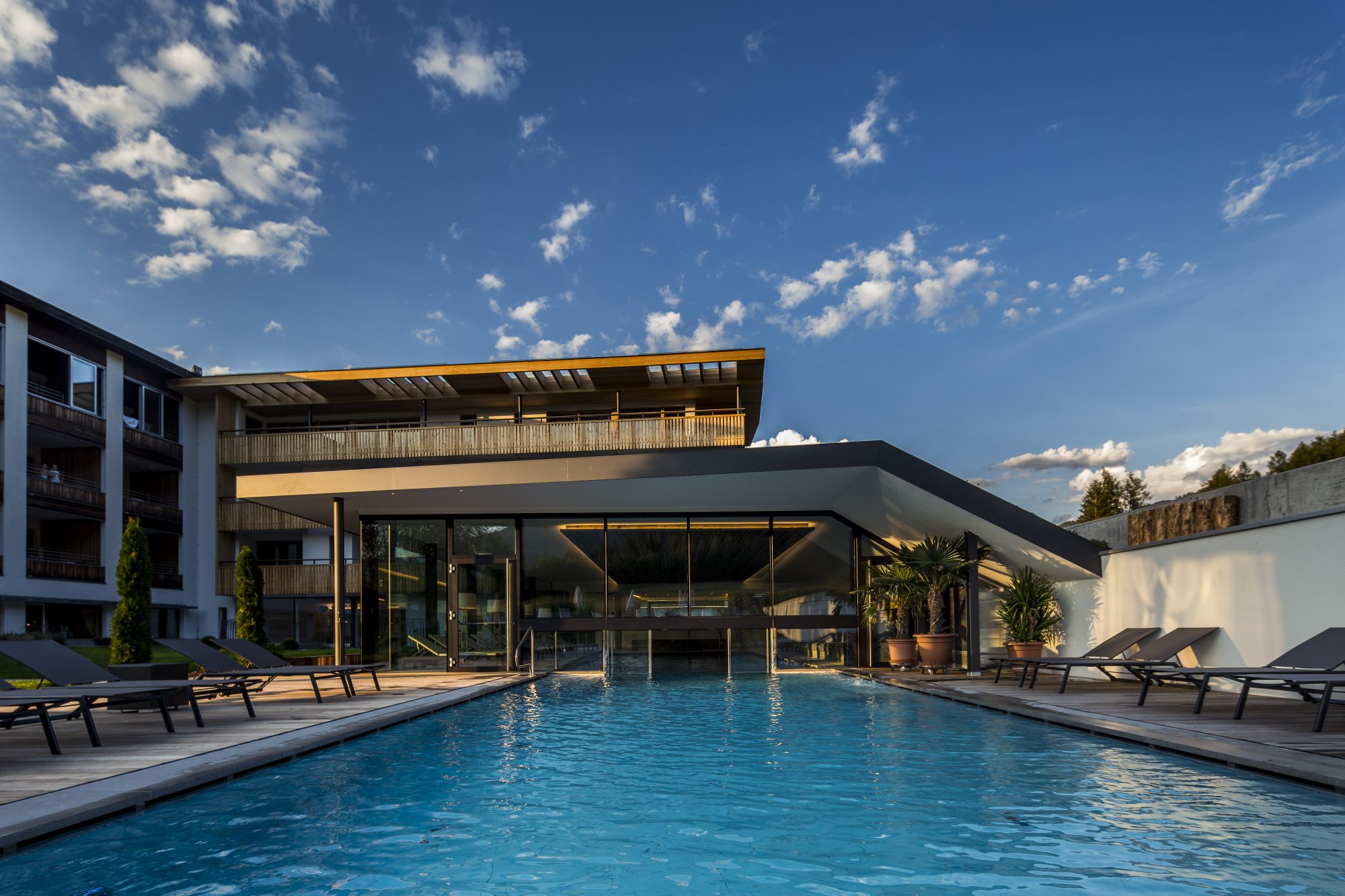 Photo: Hotel Petrus. Outside pool. Review of Hotel Petrus in Kronplatz.