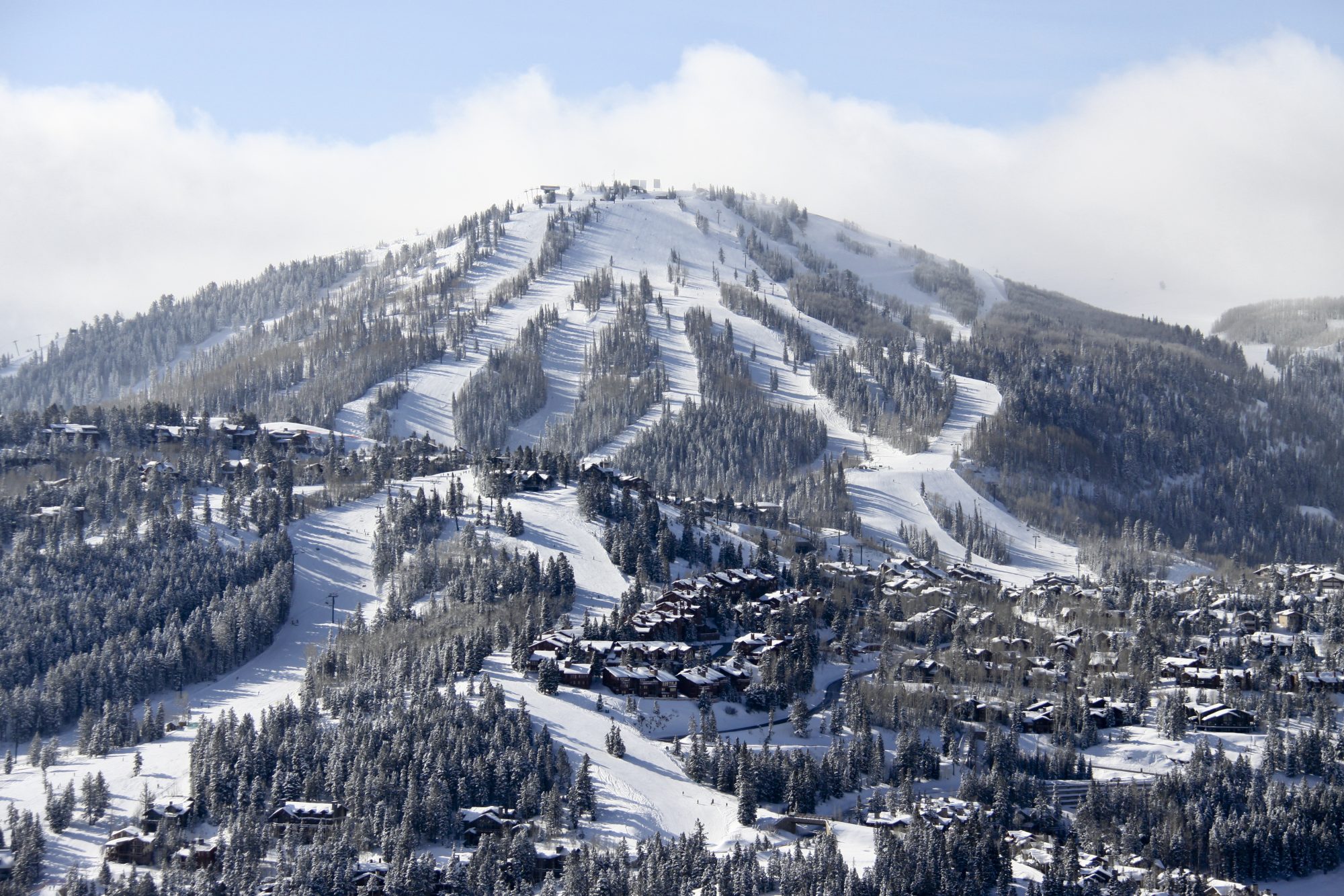 Deer Valley Resort in winter. Bald Mountain. Alterra Mountain Company Announces $181 Million in Capital Improvements for the 2019/2020 Winter Season.