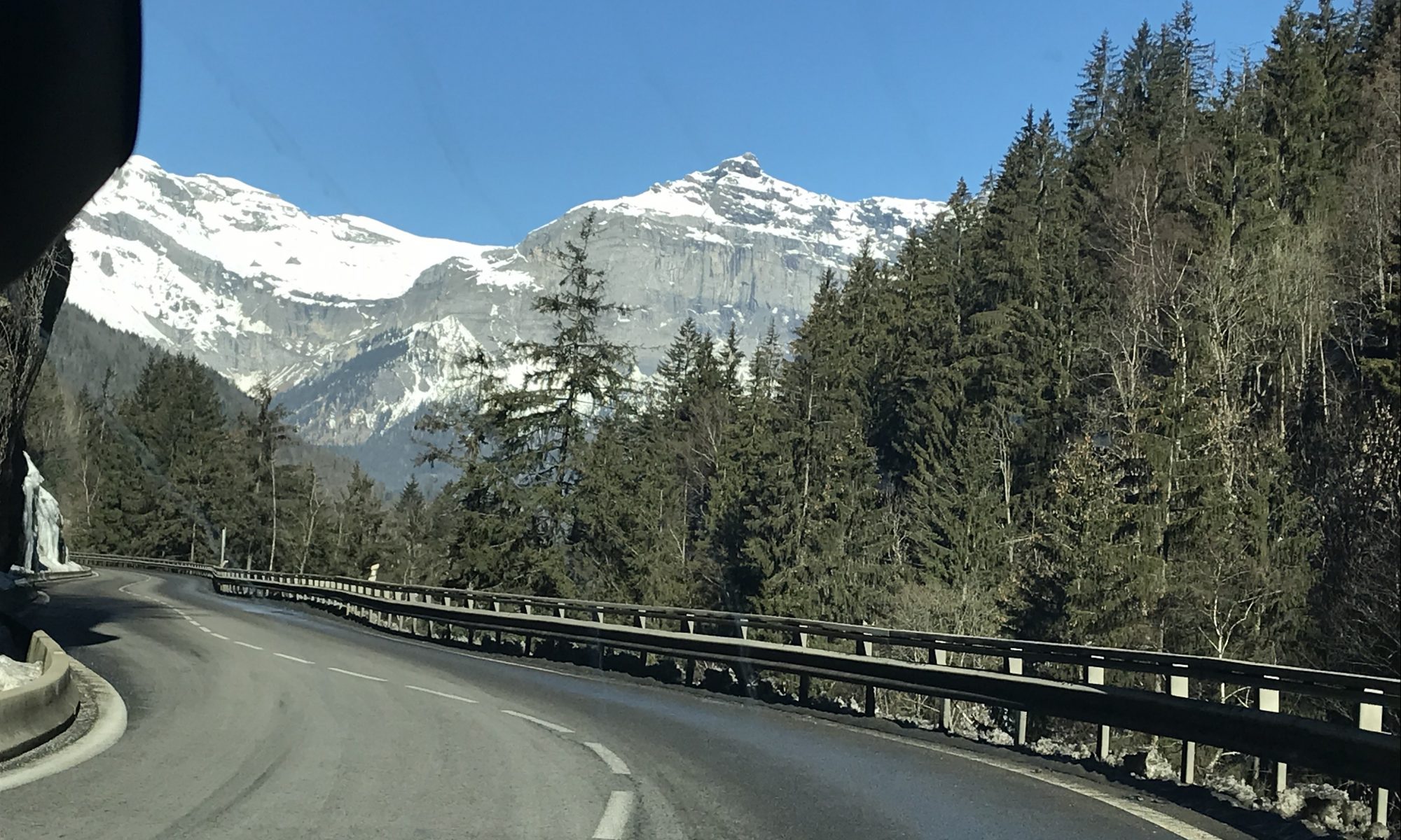 Driving on the Autoroute du Mont Blanc. Les Houches- Photo: The-Ski-Guru. Preparing your summer holidays in Covid-19 times.