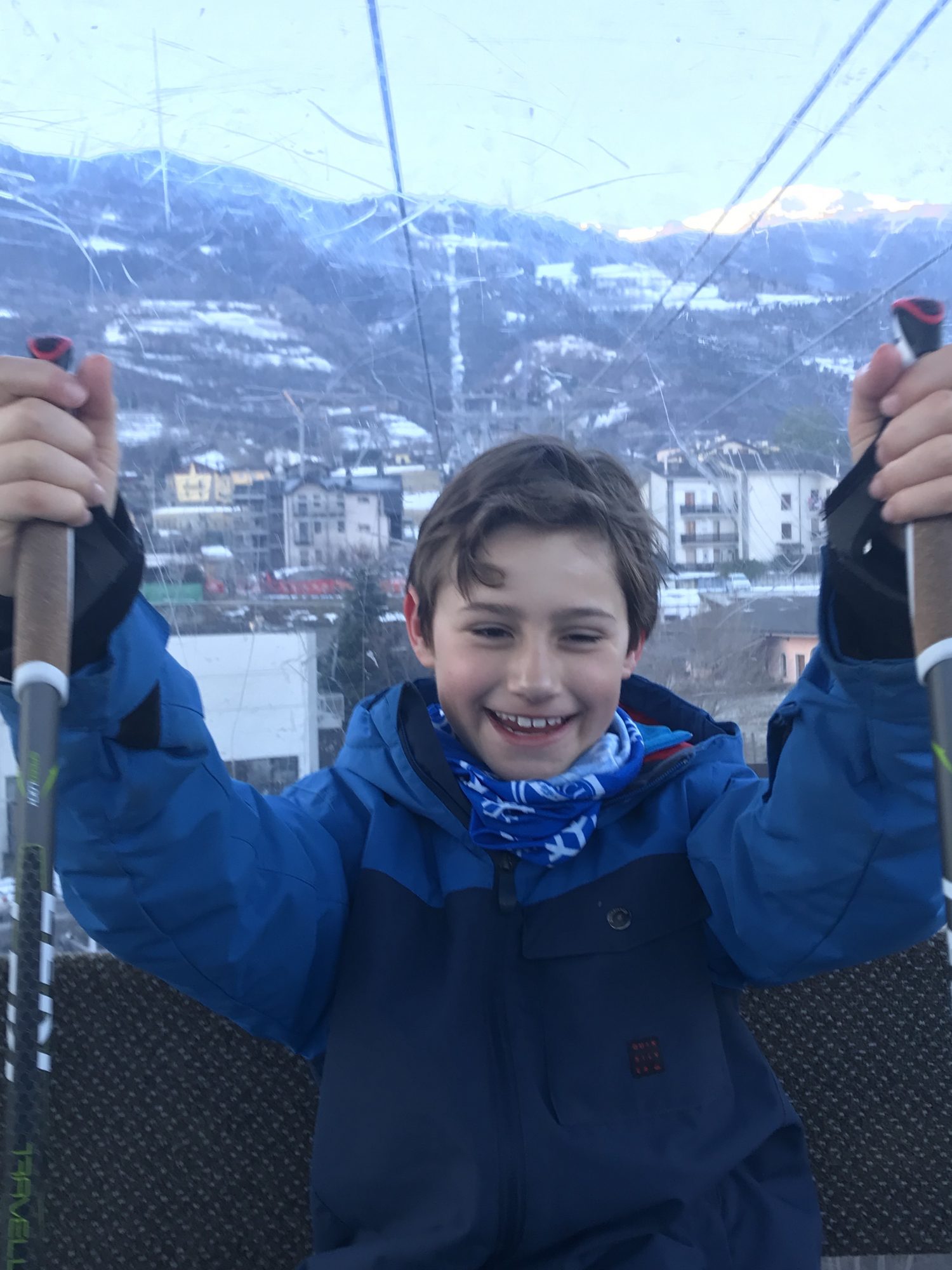 A happy boy in the snow! Photo: The-Ski-Guru. The Half Term Family Ski Holiday that did not result as planned.