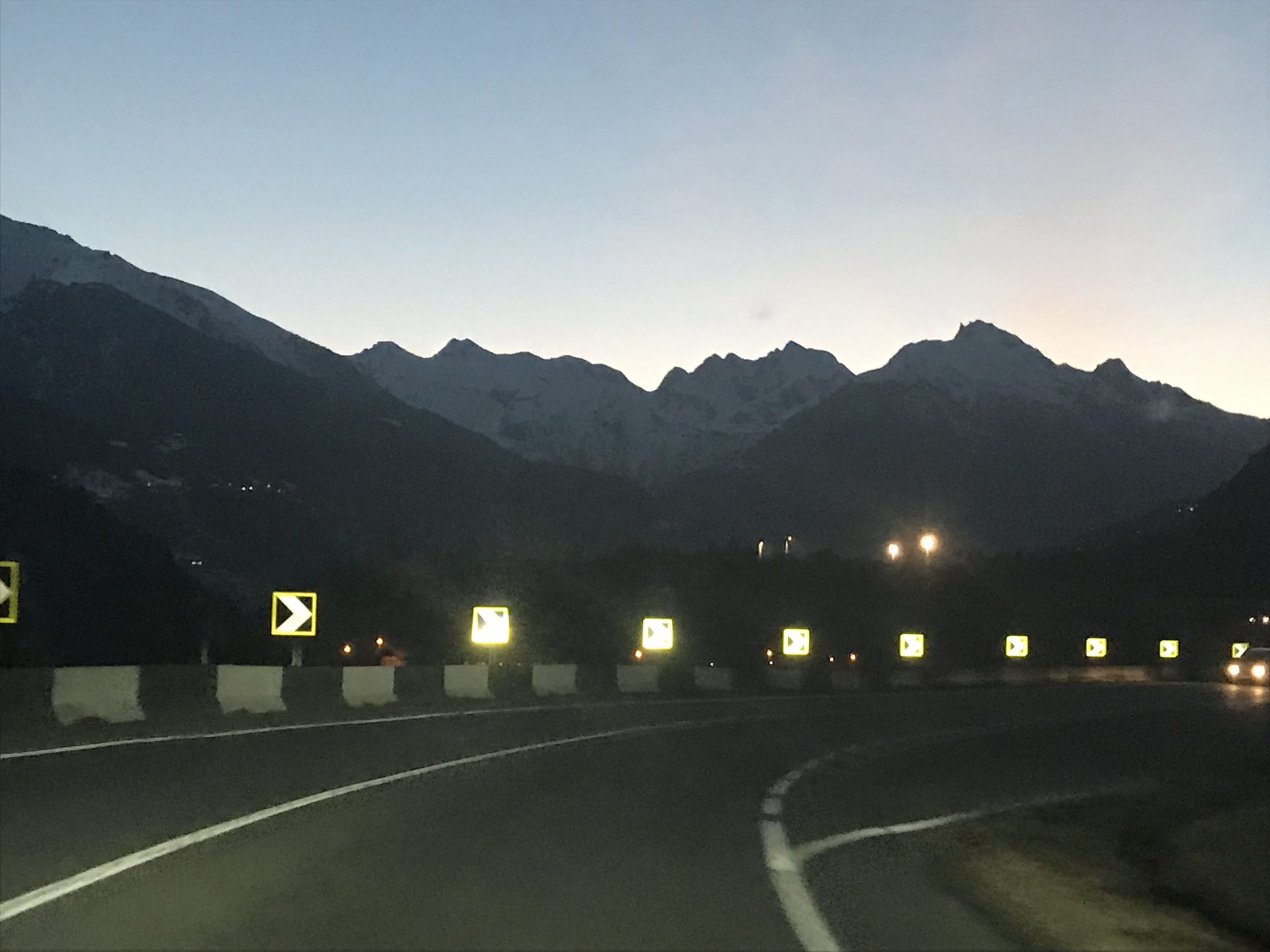 On our way to Courmayeur after skiing in Pila. Photo: The-Ski-Guru. The Half Term Family Ski Holiday that did not result as planned.