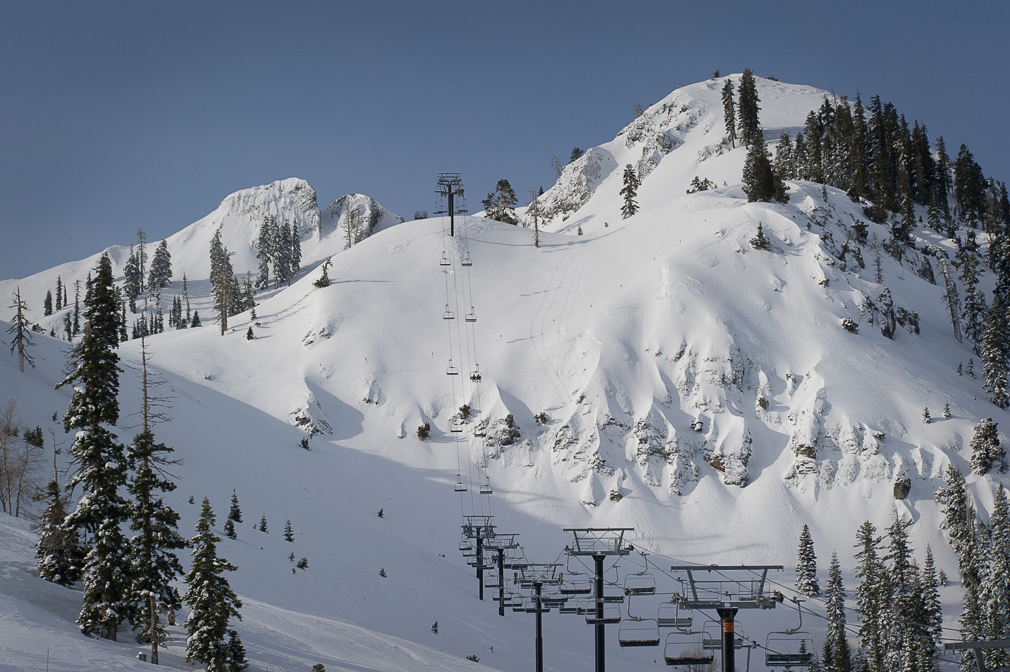 Early Morning KT-22 Bluebird powder day at Squaw Valley USA. Alterra Mountain Company Announces $181 Million in Capital Improvements for the 2019/2020 Winter Season.