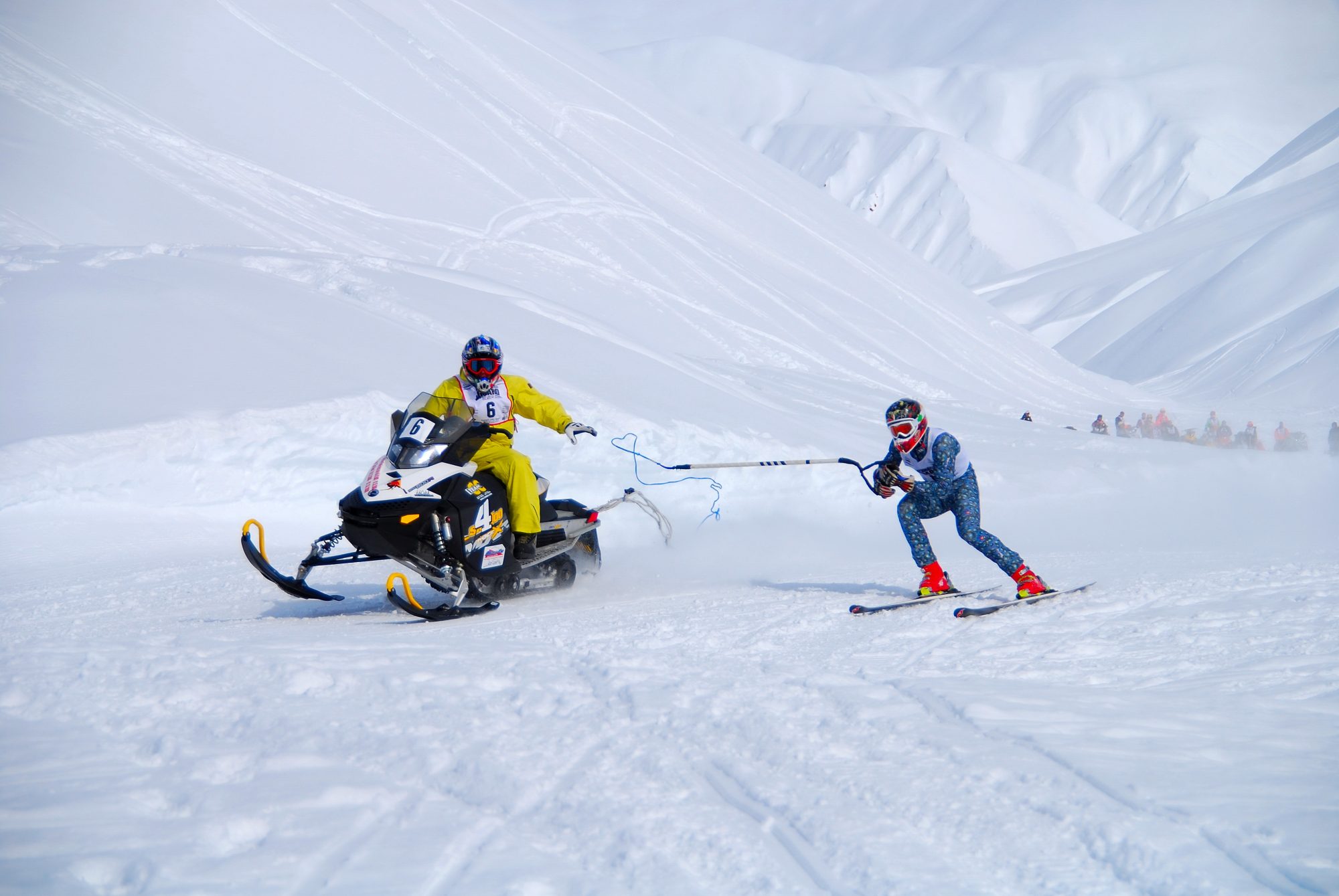 Dangerous avalanche conditions are expected ahead of Arctic Man. This was the format that was at the event last year - a skier and a snowmobiler.