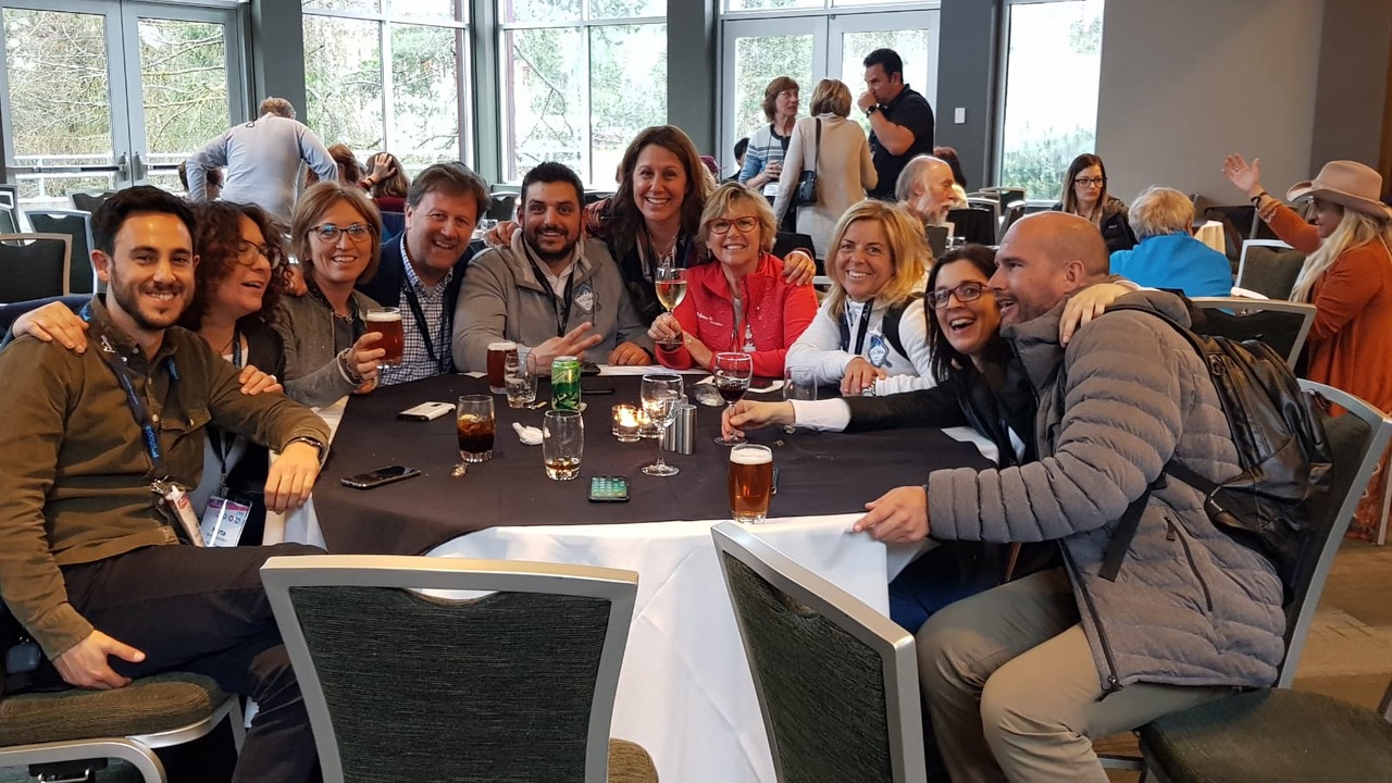 End of the Group Exchange- Spain, Italy, Austria, Andorra, Argentina - the MTS is similar to the UN. Photo: Mirta Valentini- Trentino Marketing. Mountain Travel Symposium 2019 in Whistler – a recap.