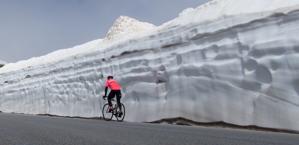 Timmelsjoch- Passo del Rombo, Sudtirol. South Tyrolean passes with 12 meters of snow.