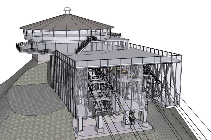 Station on the Doppelmayr-Garaaventa at the Schilthorn. Drawing courtesy of Doppelmayr-Garaventa. Doppelmayr/Garaventa to build on the Schilthorn.