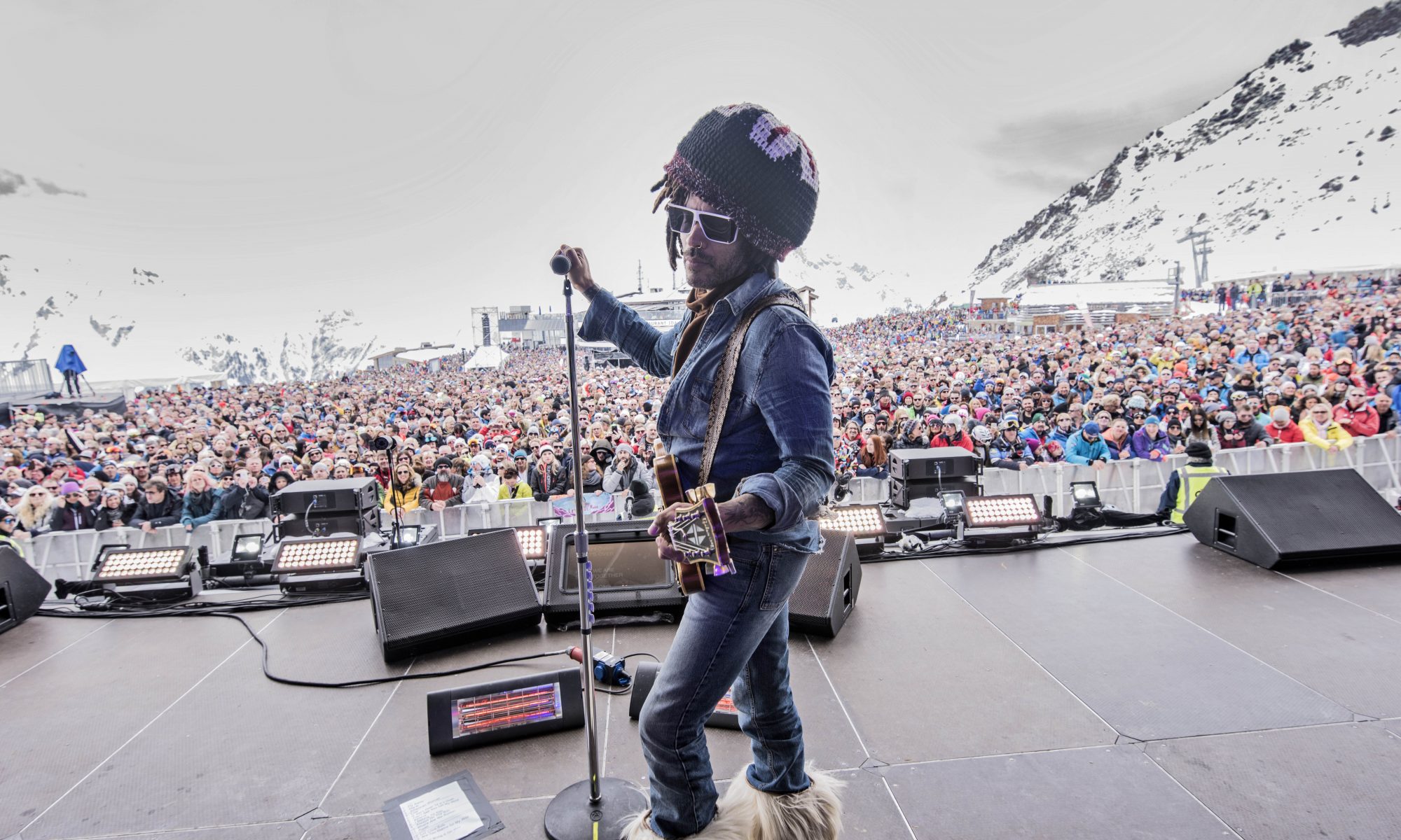 Lenny Kravitz closes the ski season at Ischgl. Photo: TVB Paznaun Ischgl. Ischgl rocked with Lenny Kravitz for their season finale.