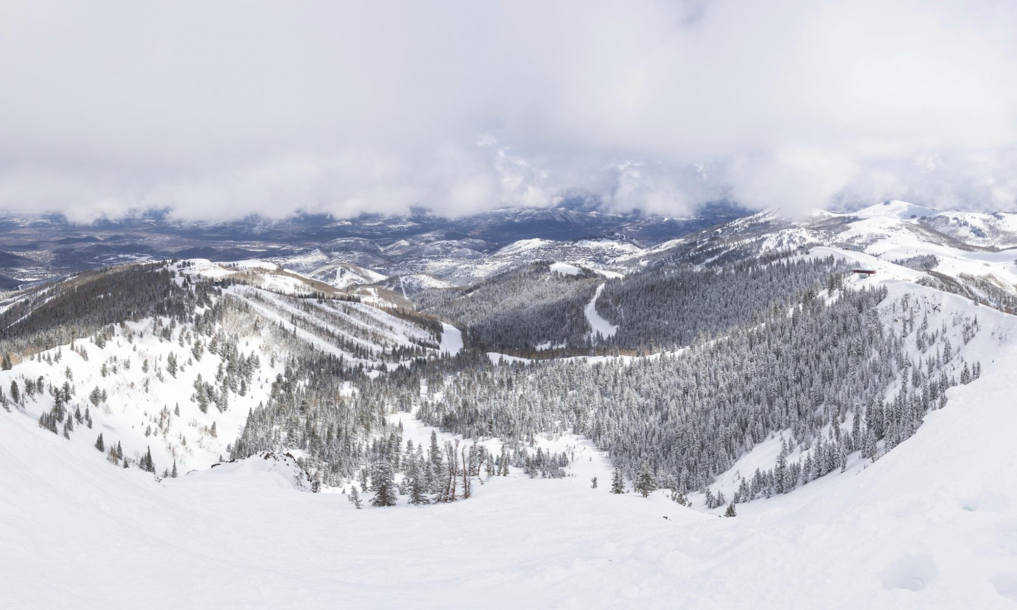 Park City Mountain, view from Jupiter. Photo: Park City Resort. Destimetrics reports that snowy winter set new records at Western Mountains Destinations..