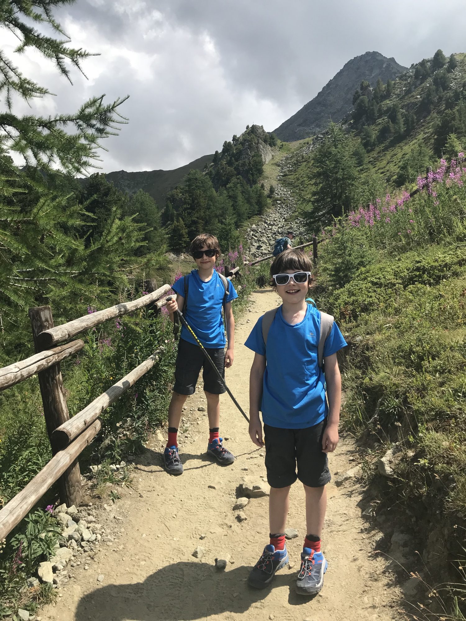 On the beginning to the path to the Lago Chamolé. Our family hike in Pila during the past summer holiday.