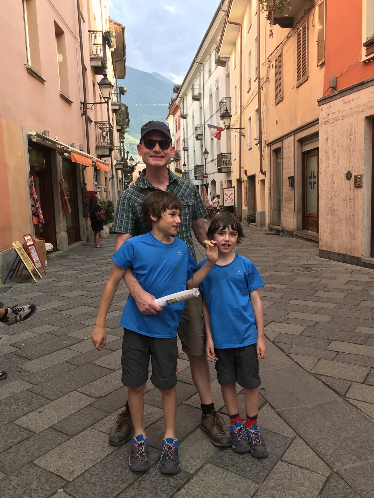 A quick walk through Aosta downtown to get a nice 'gelato'. Our family hike in Pila during the past summer holiday