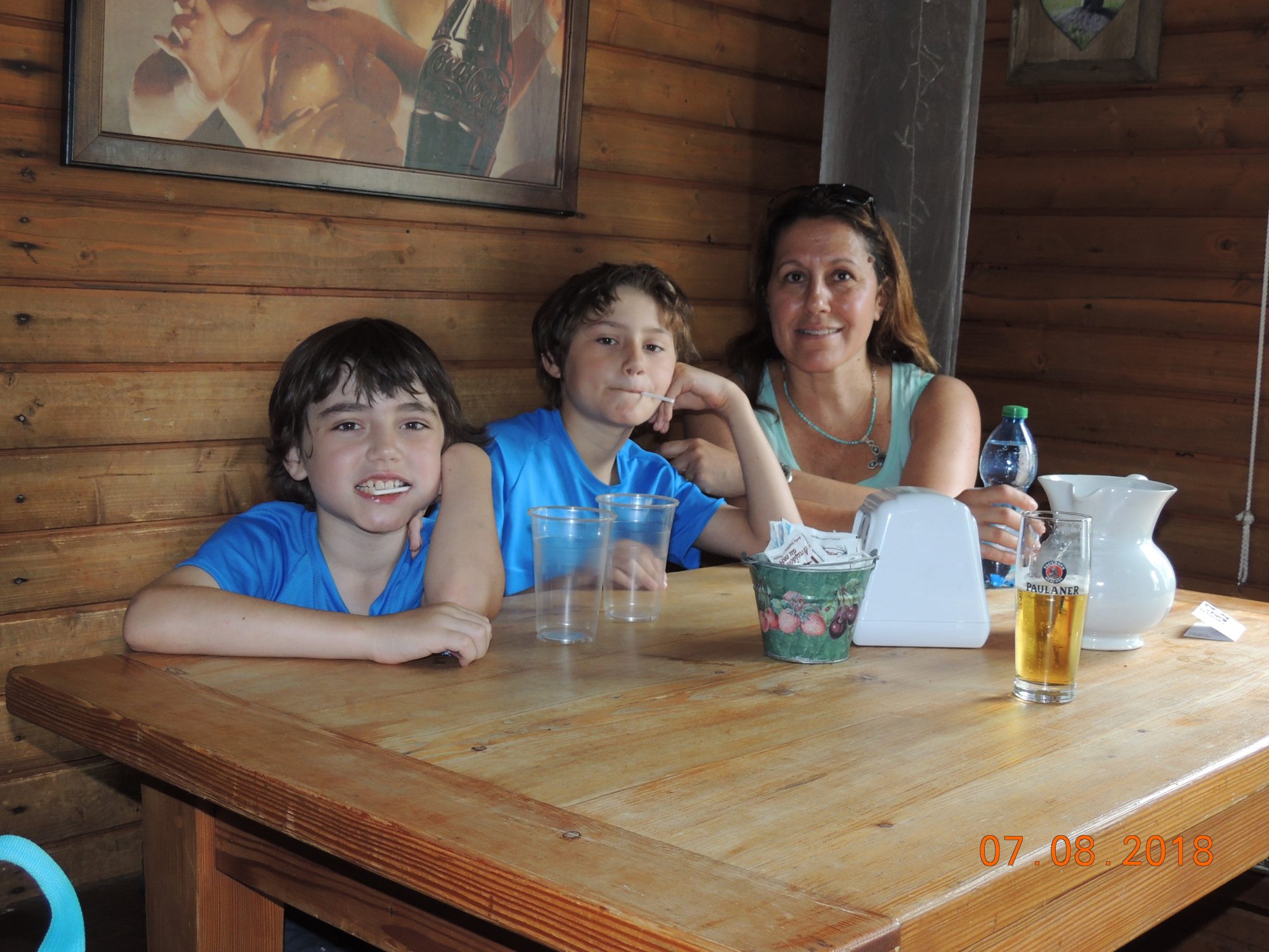 Up at La Baraka on top of the Chamolé lift. Our family hike in Pila during the past summer holiday.