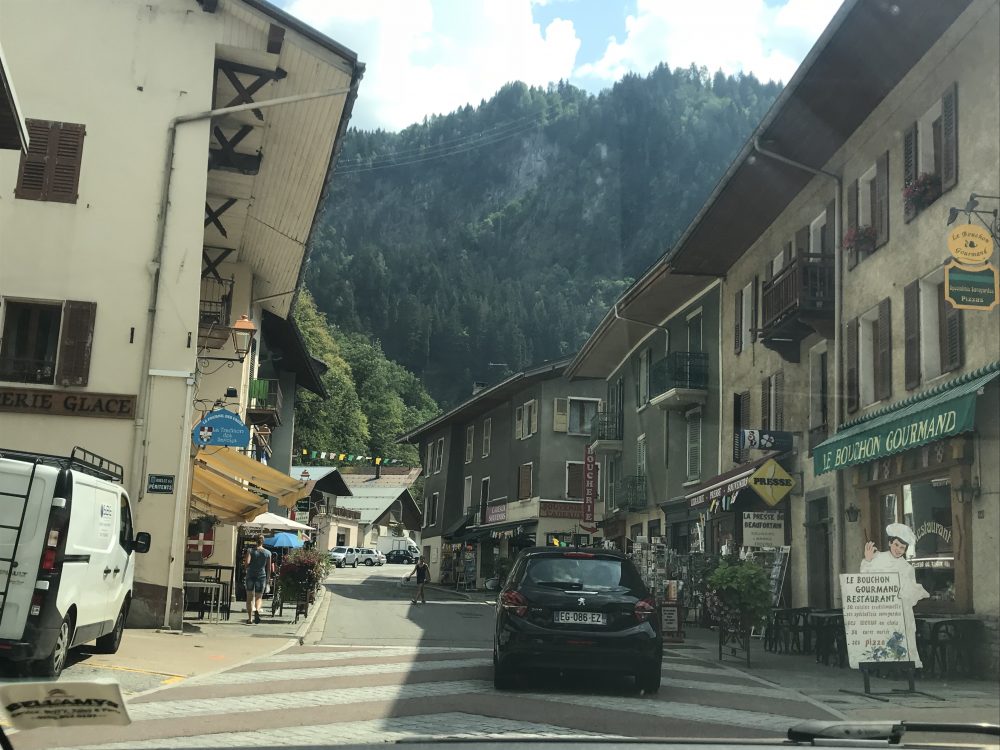 The town of Beaufort. Our Route des Grandes Alpes to cross from France into Italy.