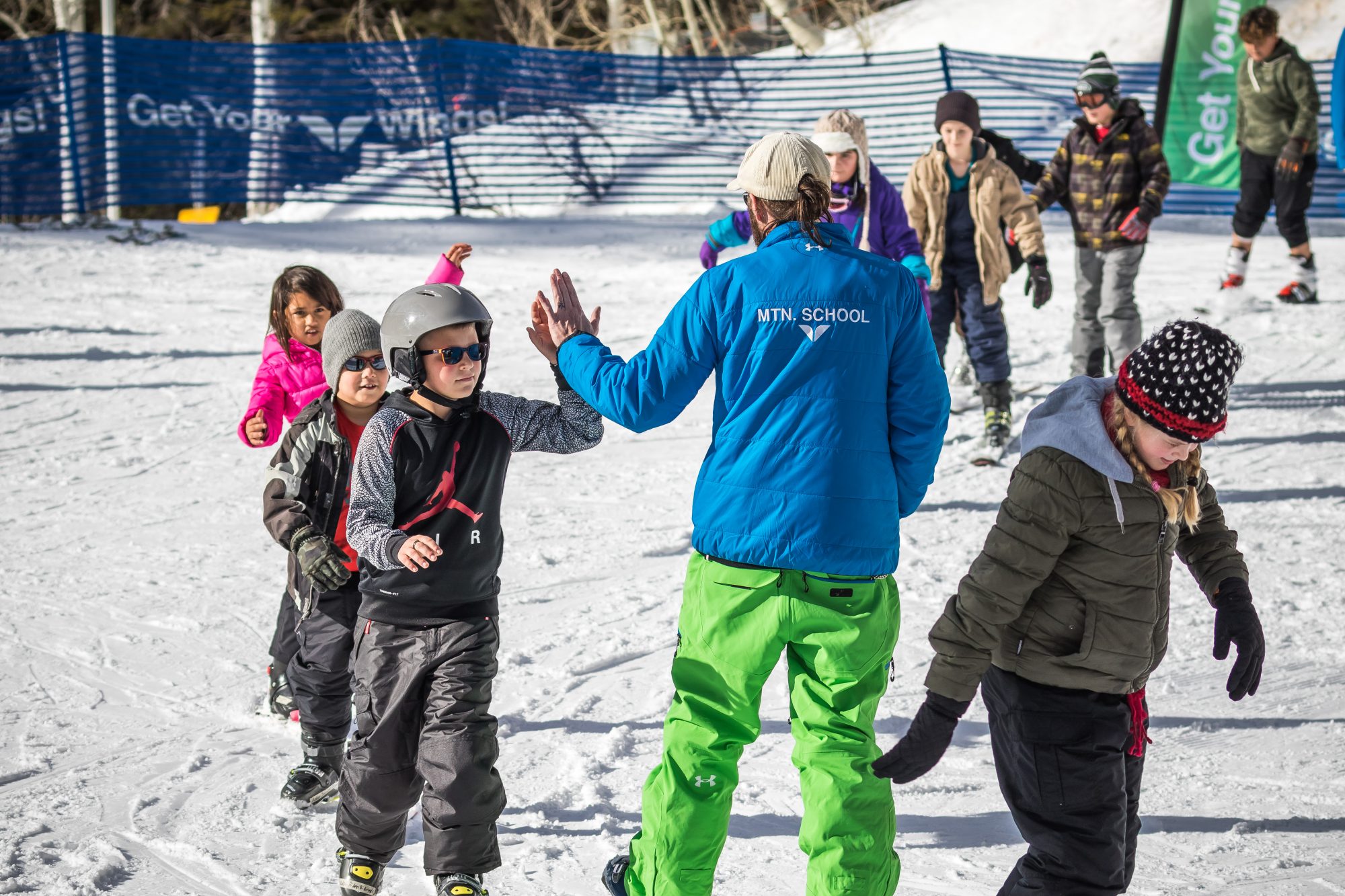 The Valley Crest Elementary School took the Ski Utah's Fourth Grade School program by taking a learn-to-ski lesson in Snowbird. Photo: Chris Pearson. Ski Utah. Utah had its best Ski Season Ever in 2018-19