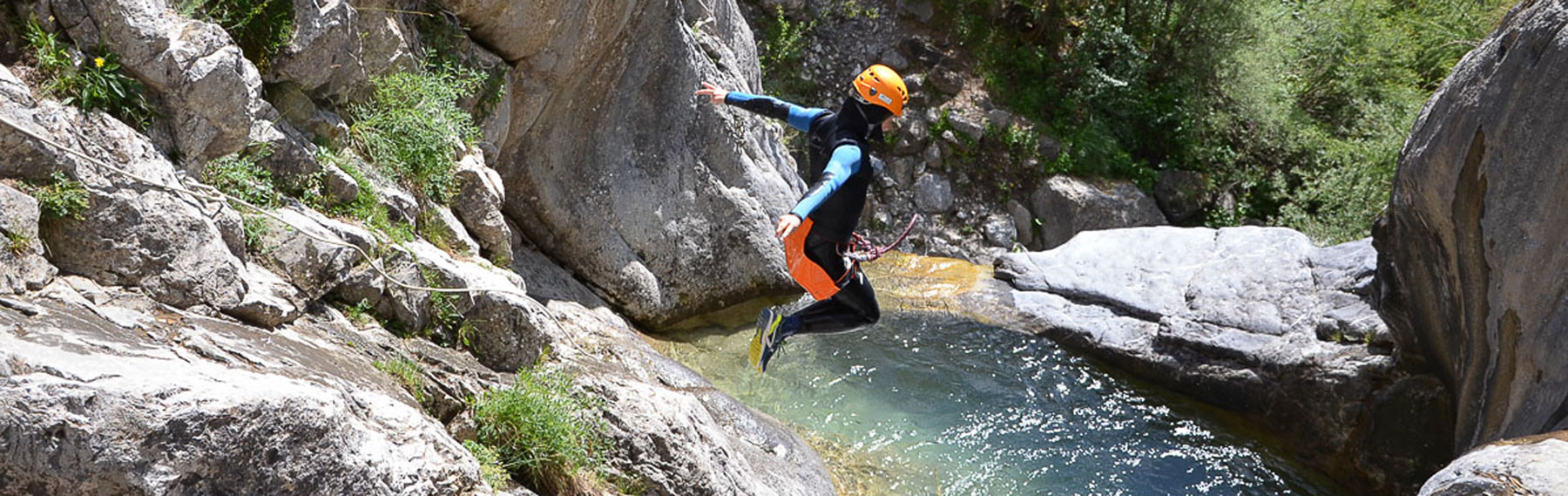 Canyoning in the Alps. Photo: Undiscovered Mountains. The Southern French Alps are the Best Part of the French Alps for Summer Activities.