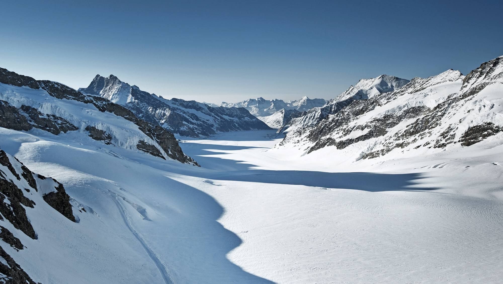 Jungfraujoch- Top of Europe. The new V-Cableway will bring you to your destination up to 47 minutes faster.