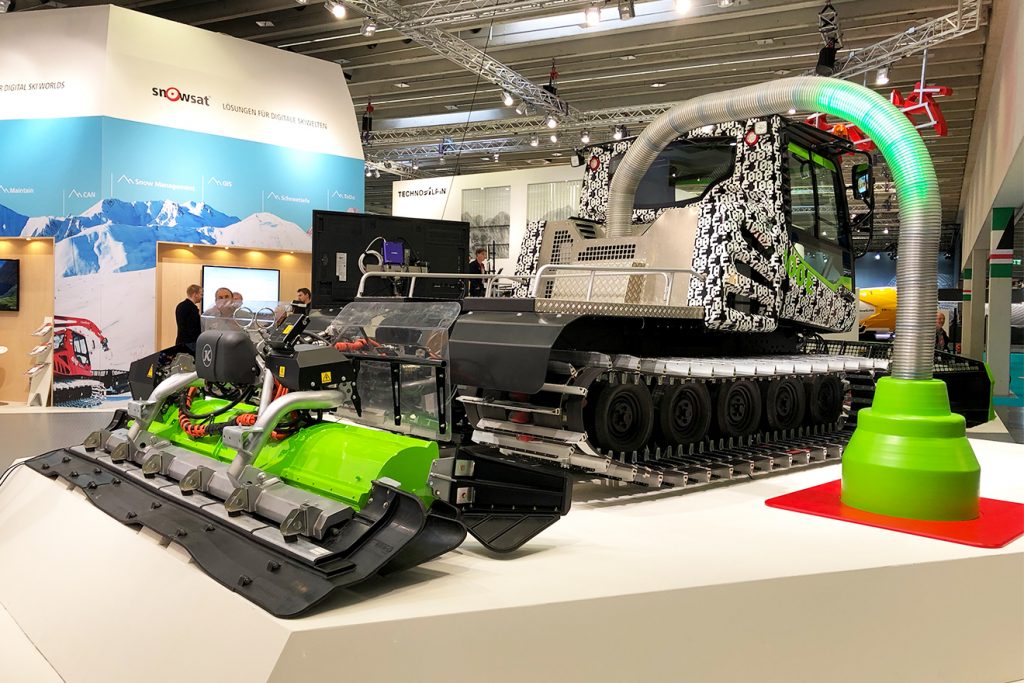 World First 0% Emissions Snow Groomer Was Launched by PistenBully. Photo: PistenBully.