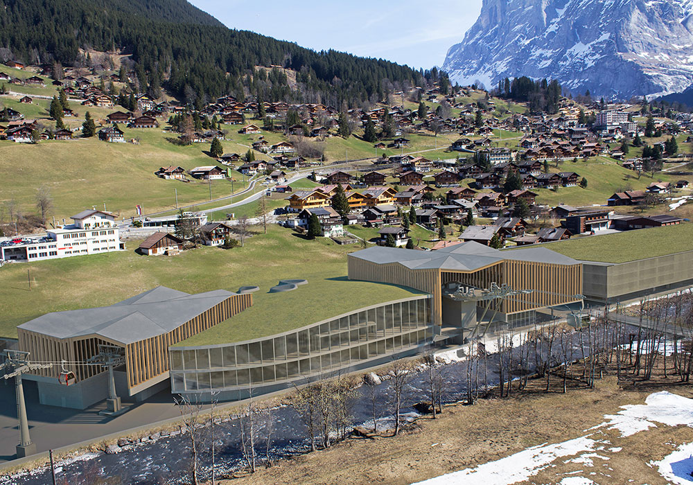 Grindelwald Grund terminal - The new V-Cableway will bring you to your destination up to 47 minutes faster. 
