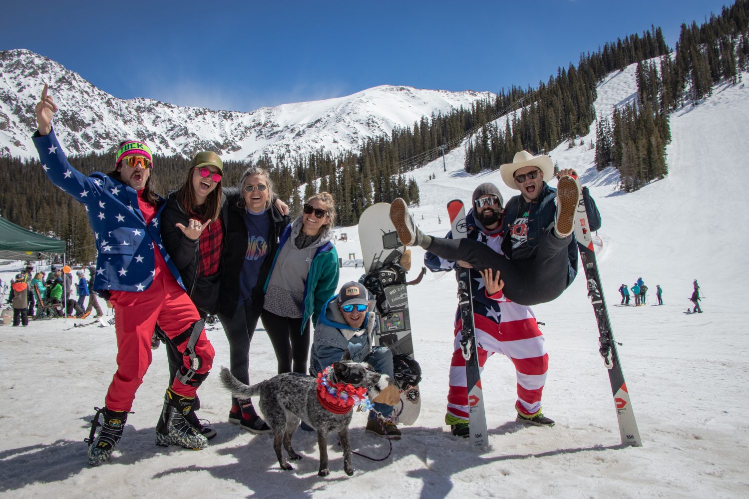 Solstice Skiing at Arapahoe Basin. Photo: Arapahoe Basin Resort. Red, White and Basin: Ski the 4th of July at Arapahoe Basin!