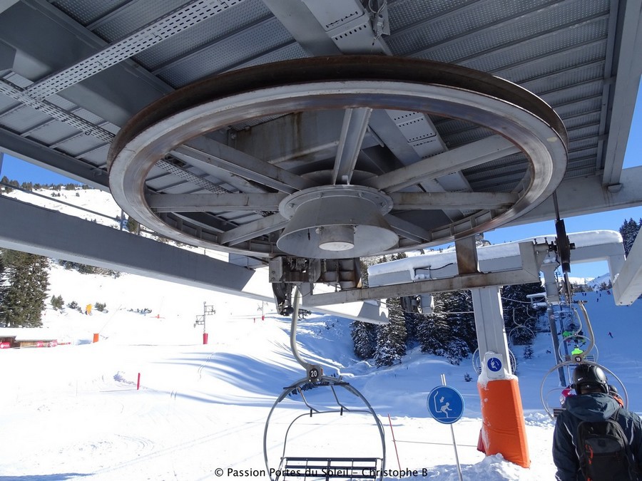 Motor of the TSF3. New lifts and piste for Portes du Soleil for the 2019-20 ski season. Avoriaz Passion Portes du Soleil. Photo Christophe B. 