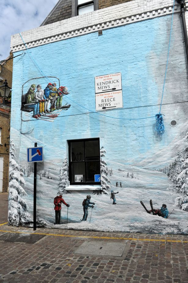 Erna Low's famous mural in their South Kensington shop. Ski specialist Erna Low sold for undisclosed sum.