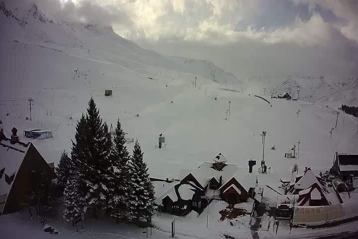 Las Leñas base after a snowfall. My early days in the ski business.