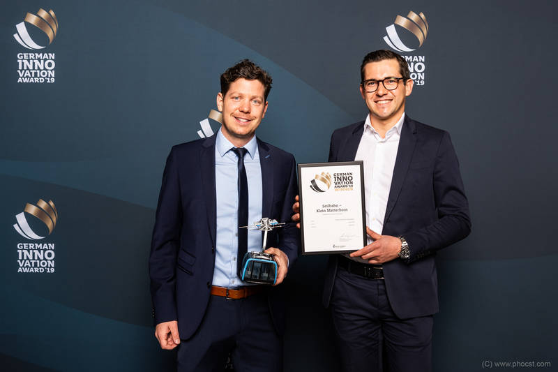 Leitner Ropeways has won an award for special technical feature on the "Matterhorn Glacier Ride". German innovation award for Zermatt 3s cabins.