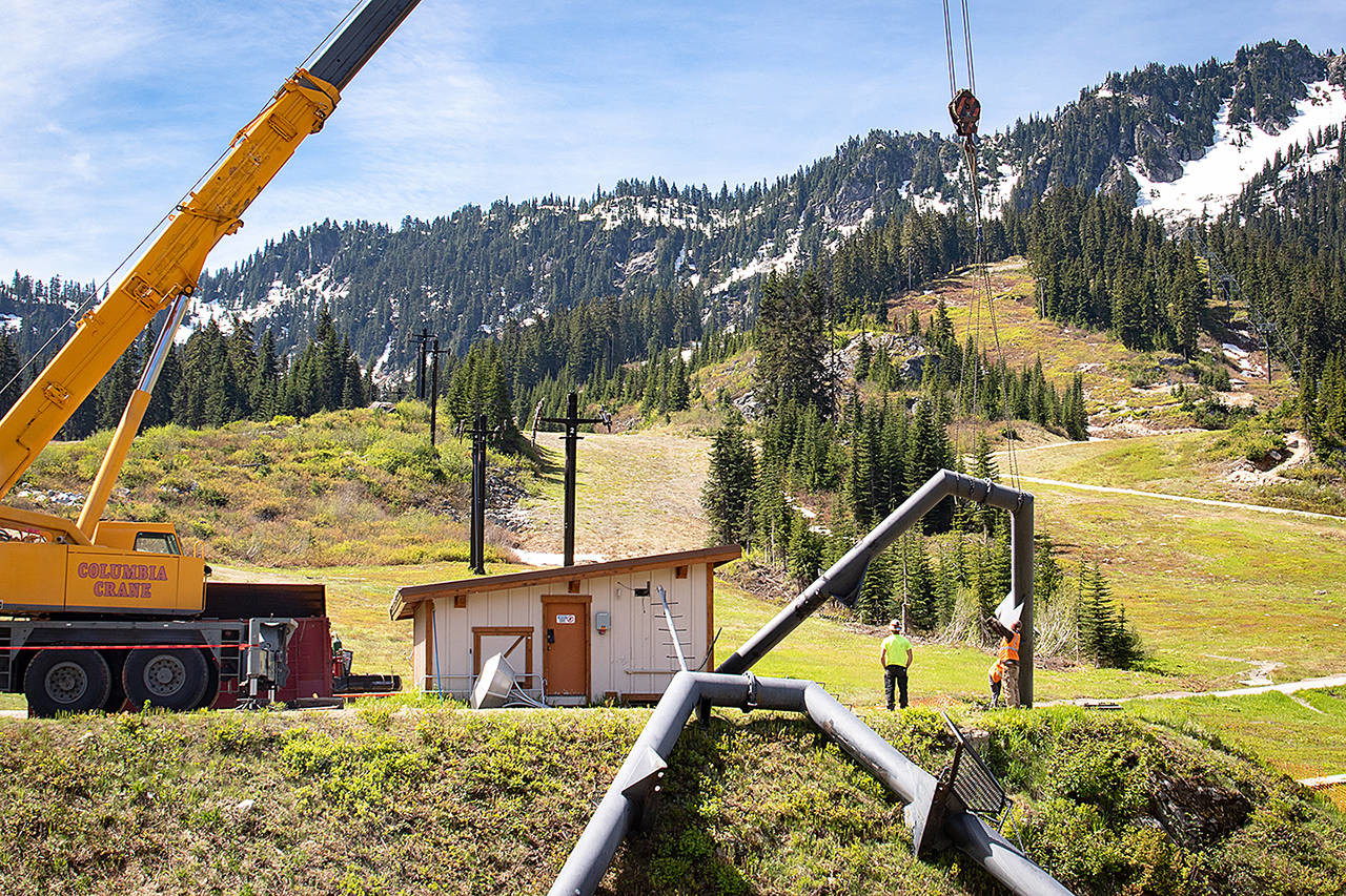 Stevens Pass Daisy A-Frame. Photo: Vail Resorts. Summer Works at Stevens Pass to get a better skiers’ and boarders flow. 