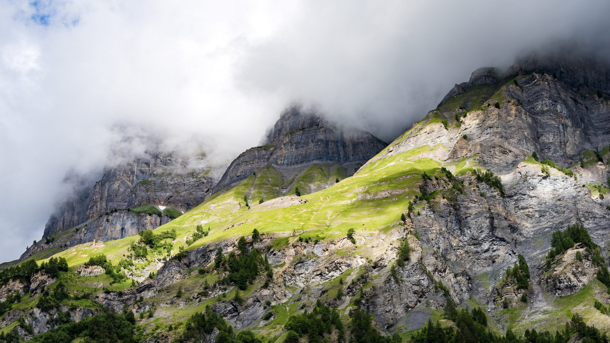 Photo: SB VonLanthen. Unsplash. NATURAL HAZARDS : Camping in Switzerland carries certain risks.