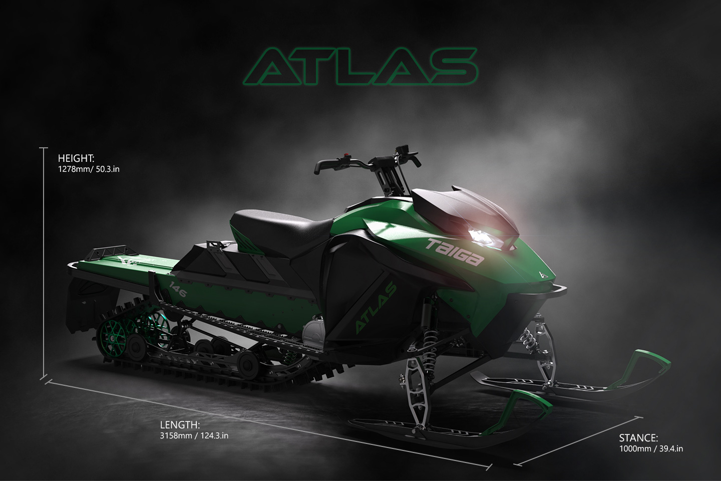 Taiga Atlas snowmobile. Photo: Taiga Motors.  Aspen Skiing Company Announces New Partnership with Taiga Motors