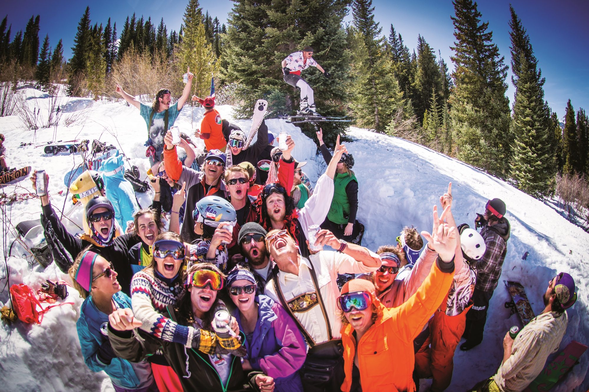 Crowd in Crested Butte. Stock photo. Trent Bona, CBMR. The COVID-19 and the domino effect closing ski resorts.