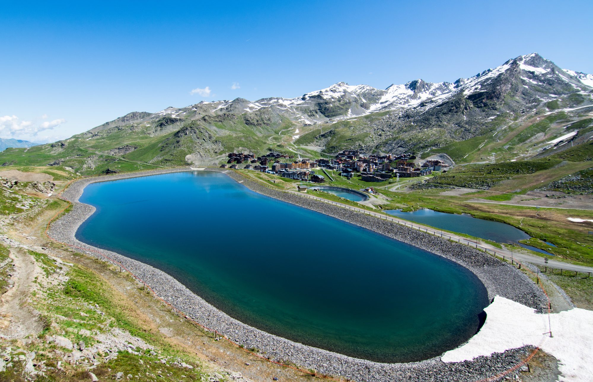 Lac 2 - lake reservoir for snow making at Val Thorens. What is new for Val Thorens for 2019/20.