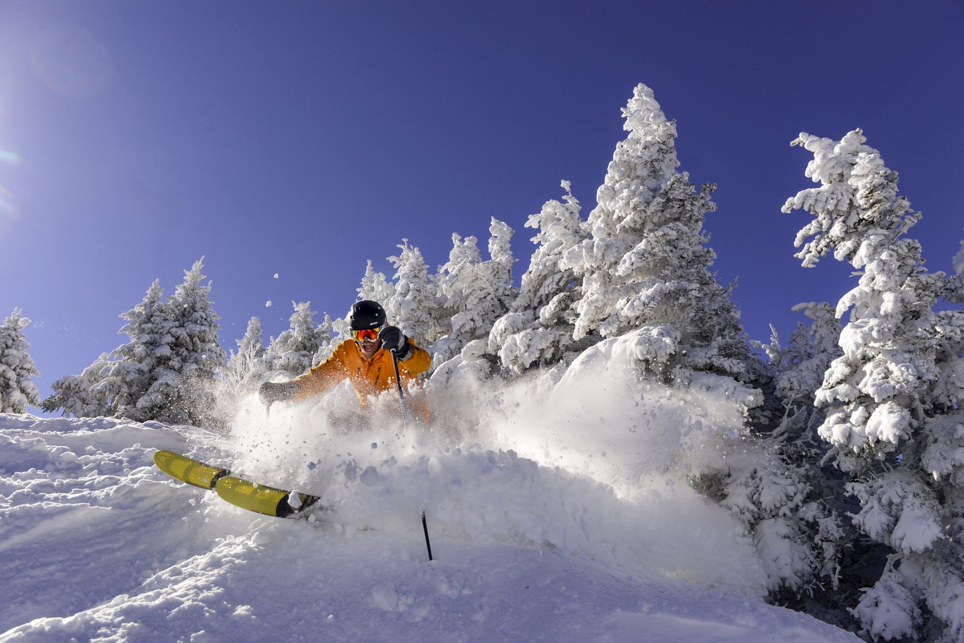 Smugglers Notch powder. SkiVermont.com Over 4 million skier visits for Vermont.