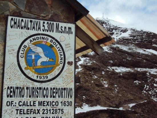 Chacaltaya Ski Resort in Bolivia. Chacaltaya Ski Resort is not Operating due to the Retreat of a 18,000-year-old glacier.
