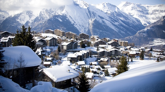 Nendaz ski resort. Switzerland Tourism is asking to offer tests to tourists to avoid quarantine.
