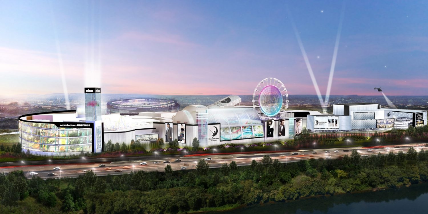 American Dream Exrterior. Rendering Courtesy American Dream Mall. Indoor ski-slope finally opening within American Dream Mall in October