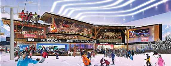 American Dream ski slope interior. Rendering courtesy of American Dream Mall. Indoor ski-slope finally opening within American Dream Mall in October.