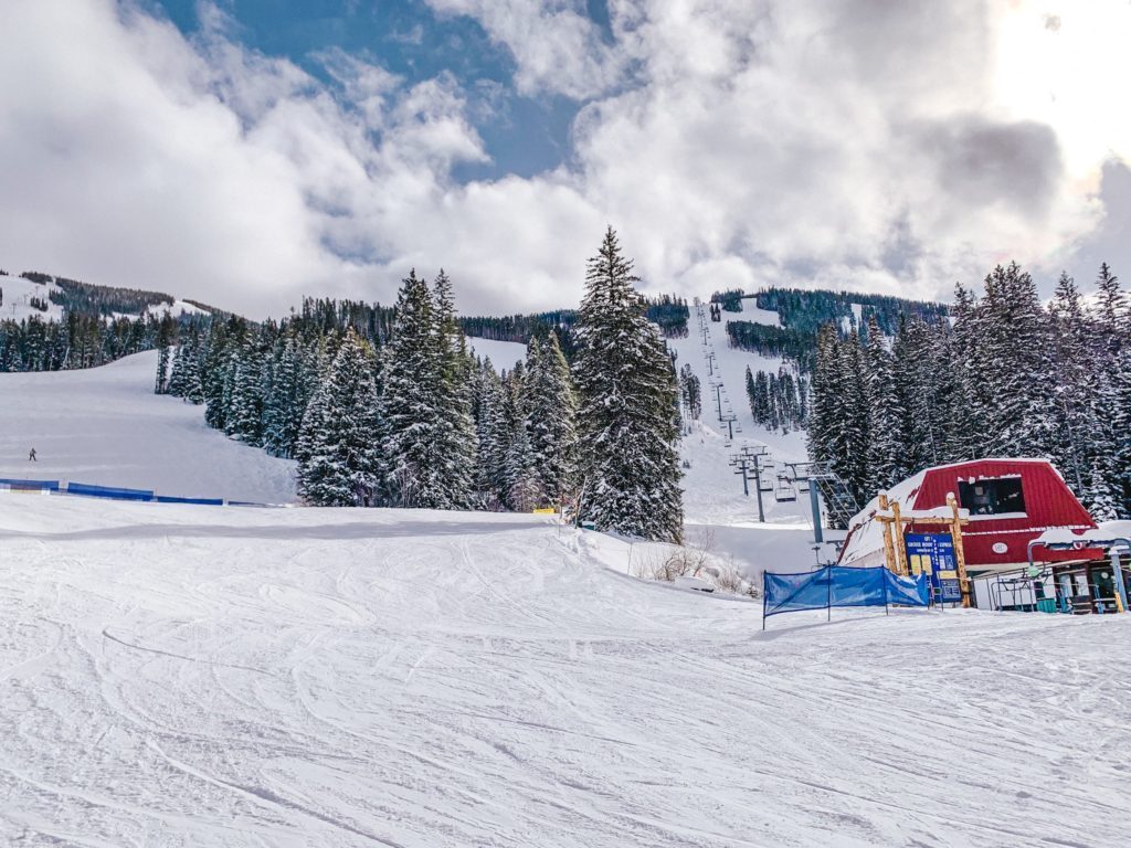 Beaver Creek's Red Tail Bowl. EagleVail golf course. The EagleVail chairlift to Beaver Creek was not accepted by the Forest Service.