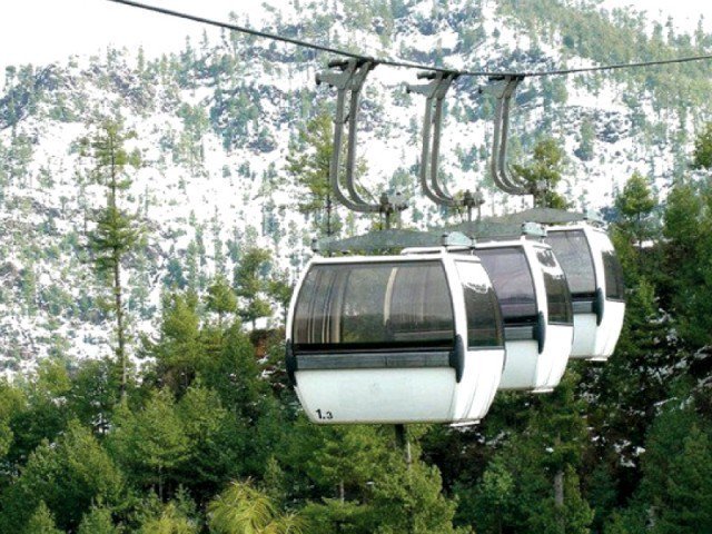 The Patriata chairlift rescue operation was completed after 10 hours. Muree, Pakistan. 