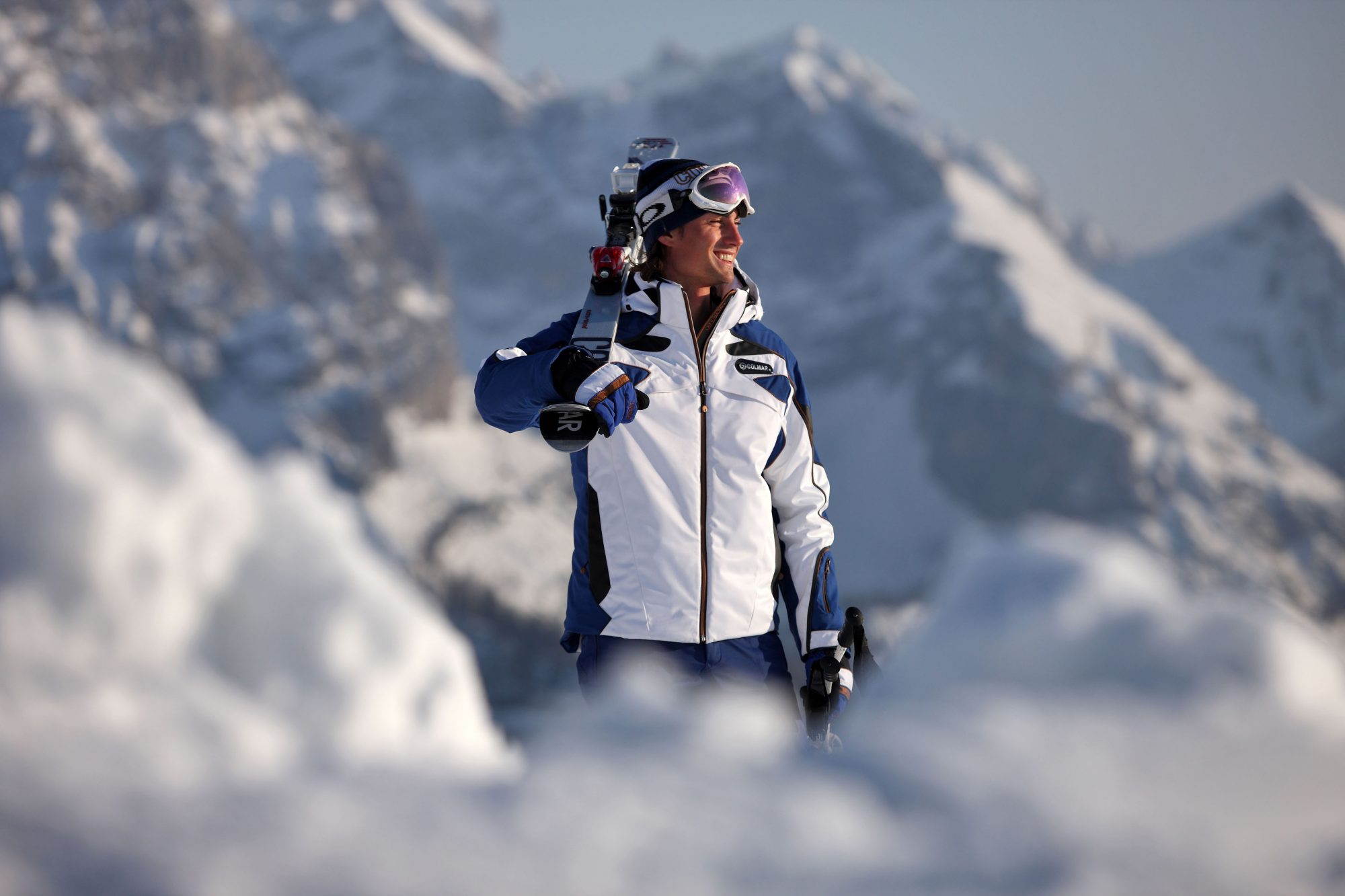 A skier at Piste 3, Photo: A. Trovati. Trentino Marketing. The Ski Area Campiglio Dolomiti di Brenta is opening its 2019/20 ski season. News of the resort. 