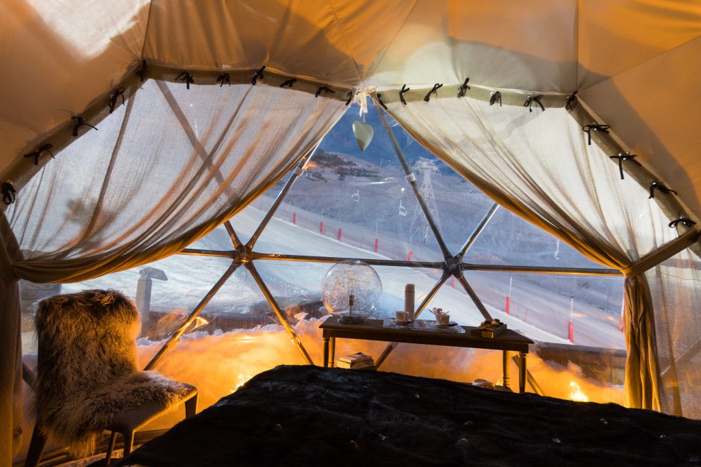 Pashmina's igloo pod. Where to stay. Val Thorens hosts the first stage of the World Cup Ski Cross