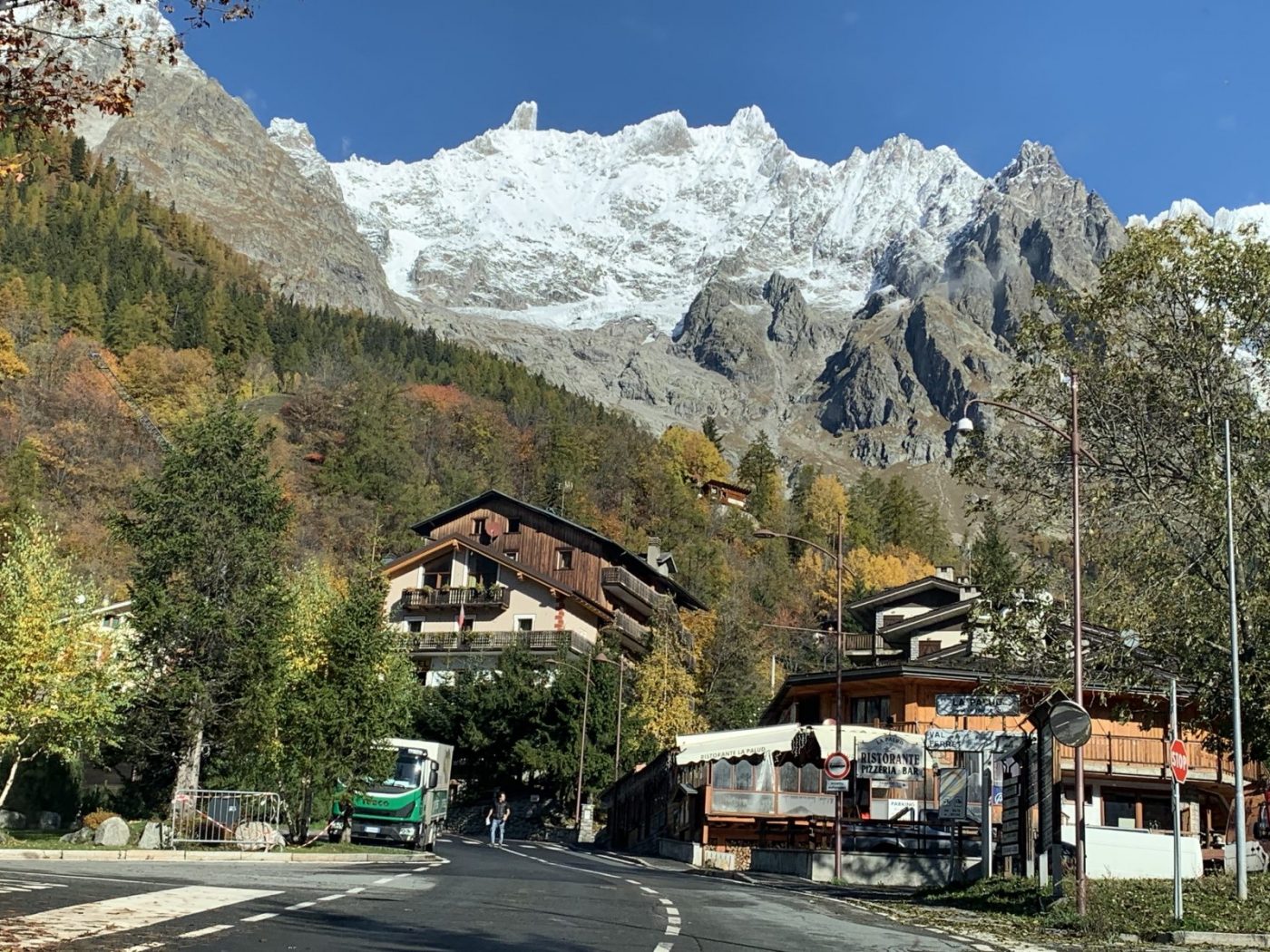 This is why you come to the mountains in summer. The massif of Monte Bianco, seen from Courmayeur Mont Blanc. Photo: The-Ski-Guru. Preparing your summer holidays in Covid-19 times.