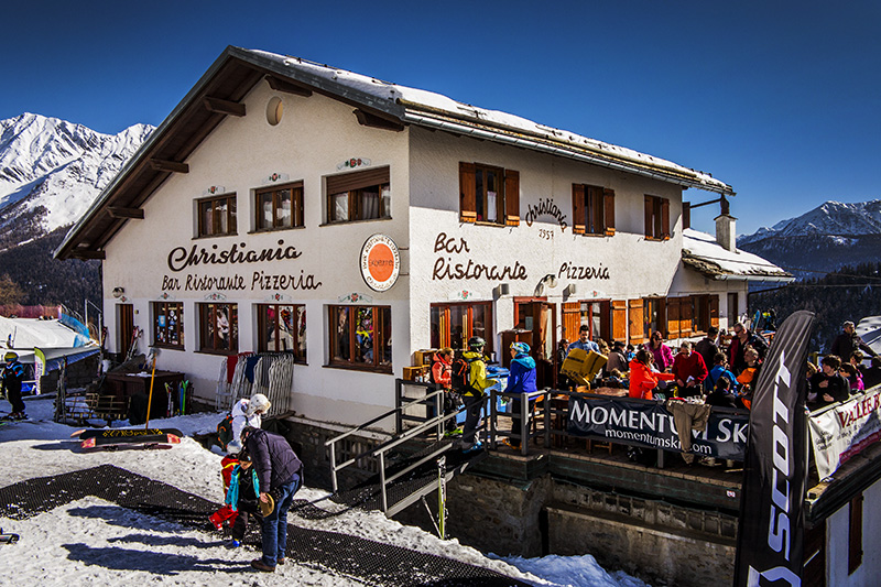 Restaurant Christiana in the base of Plan Chécrouit. A Foodie Guide to on-Mountain Dining in Courmayeur. 